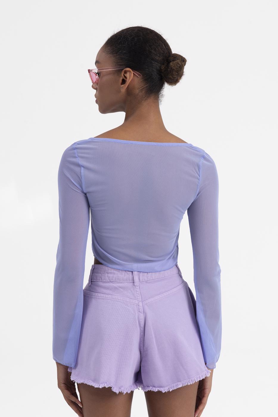 Tulle crop cardigan