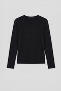 Long-Sleeved Basic Top Black