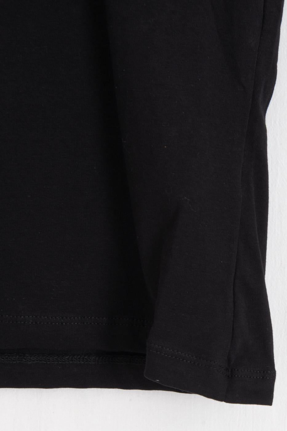 Long-Sleeved Basic Top Black