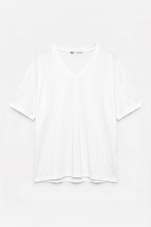 V-Neck Basic T-shirt White