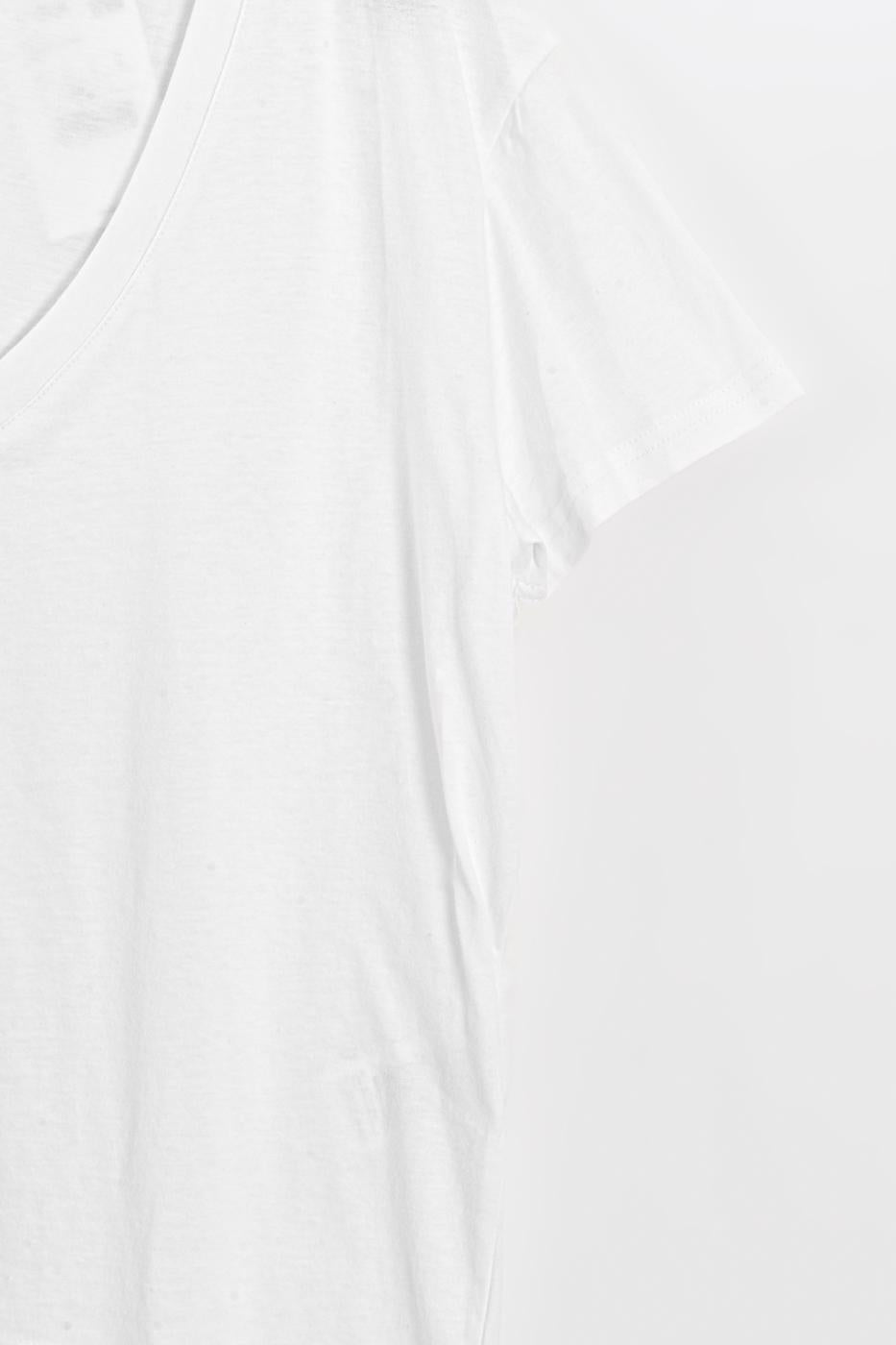 V-Neck Basic T-shirt White