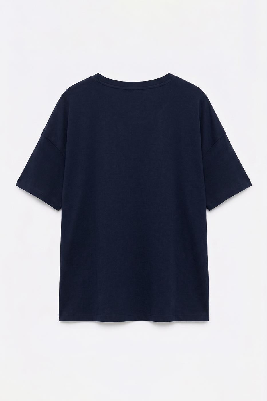 V-Neck Basic T-shirt Navy