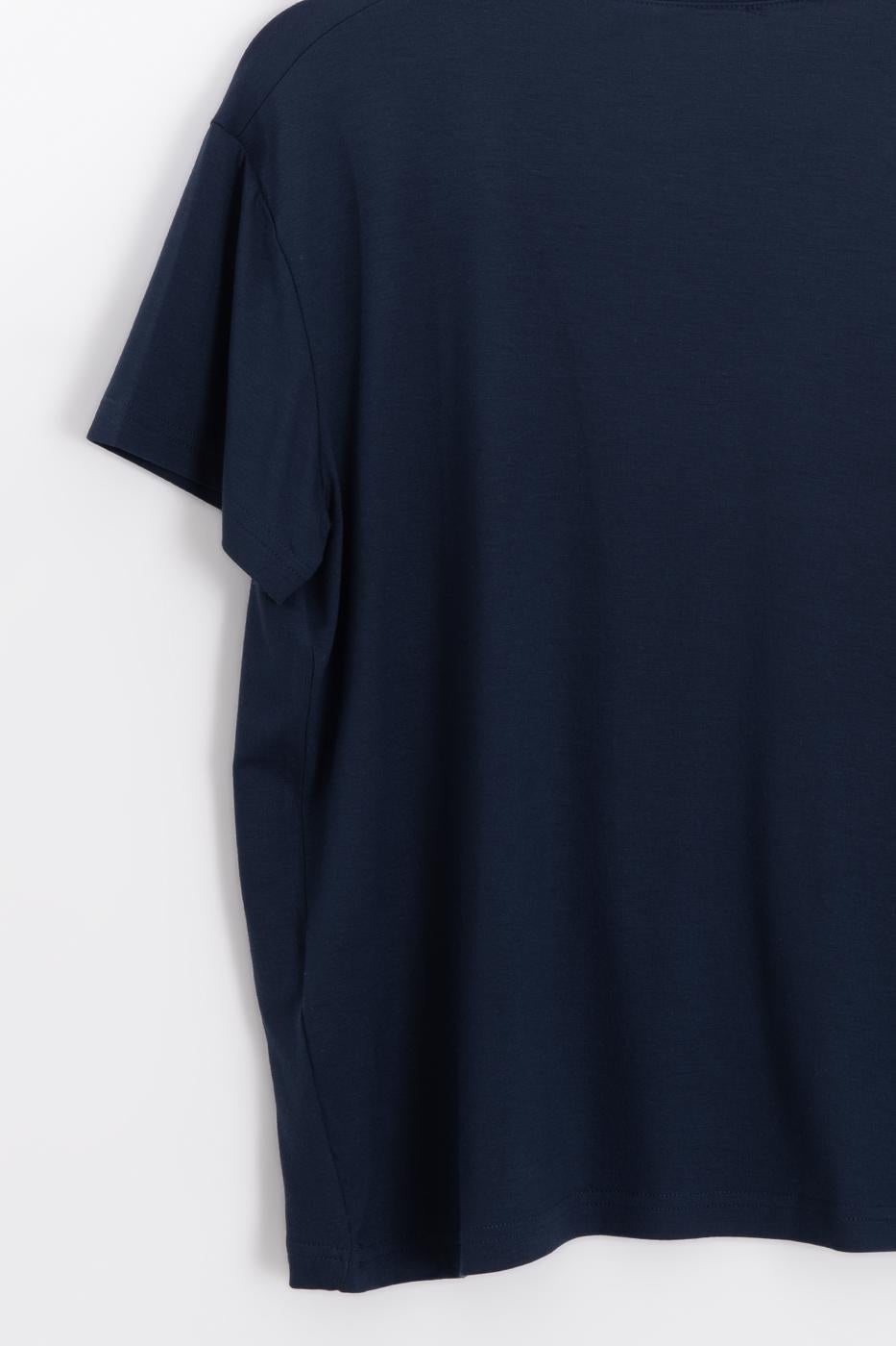 V-Neck Basic T-shirt Navy
