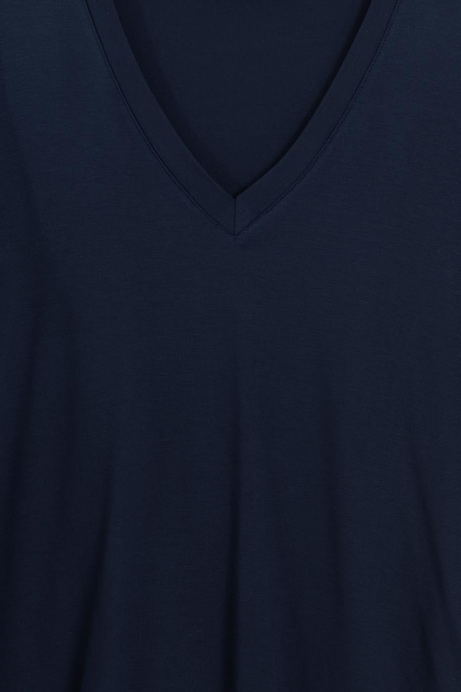 V-Neck Basic T-shirt Navy
