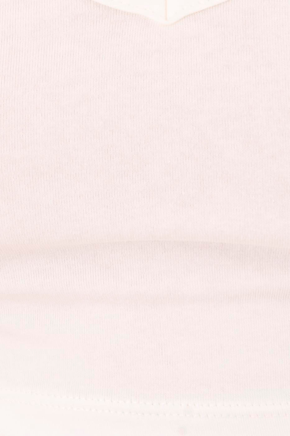 V Neck Crop Top Ecru