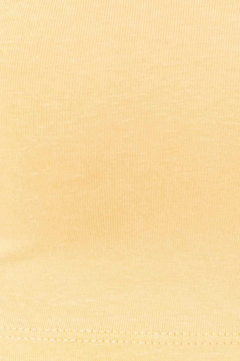 V Neck Crop Top Yellow