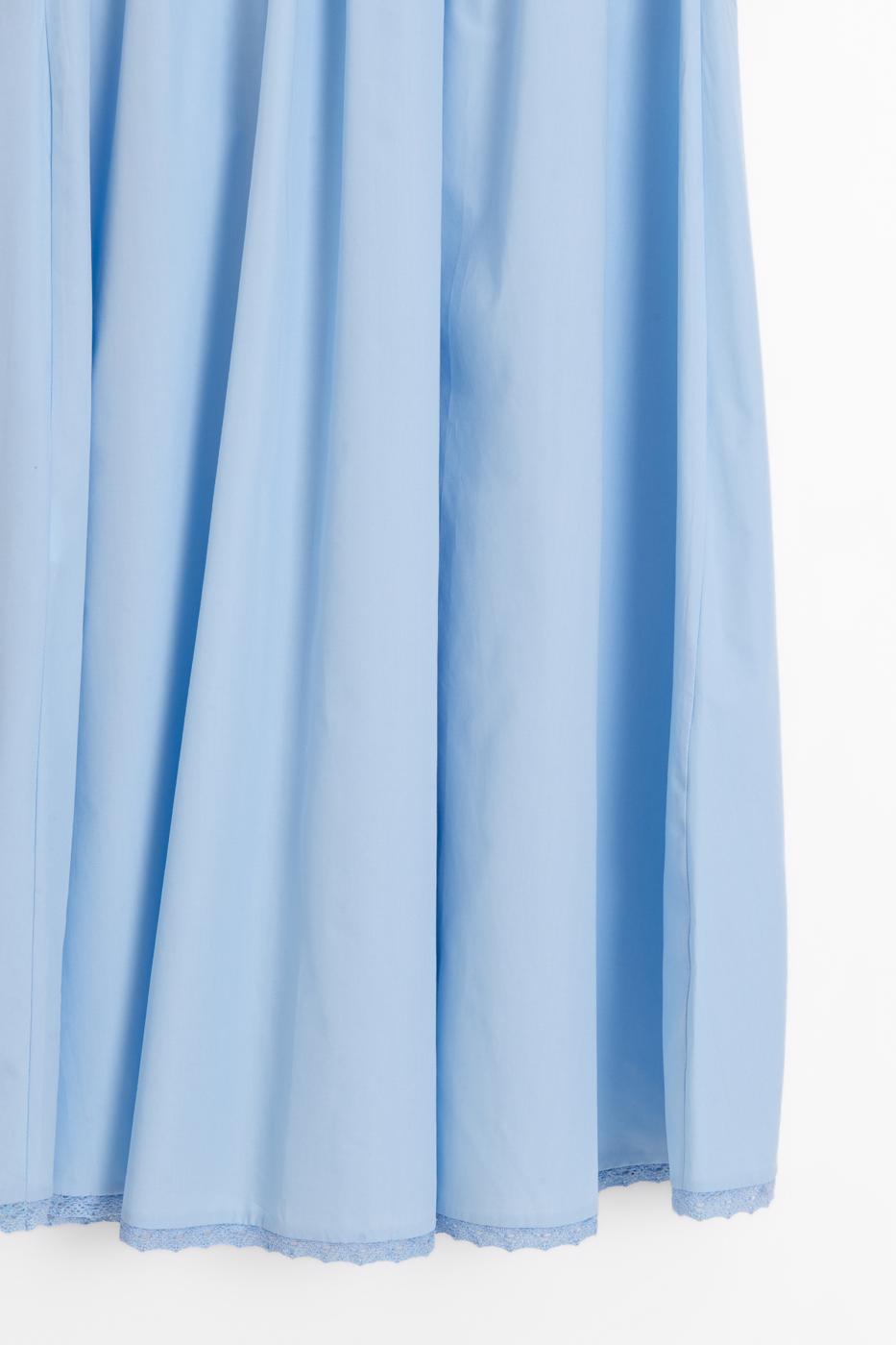 V-Neck Bodice Detail Ruched Midi Dress Blue