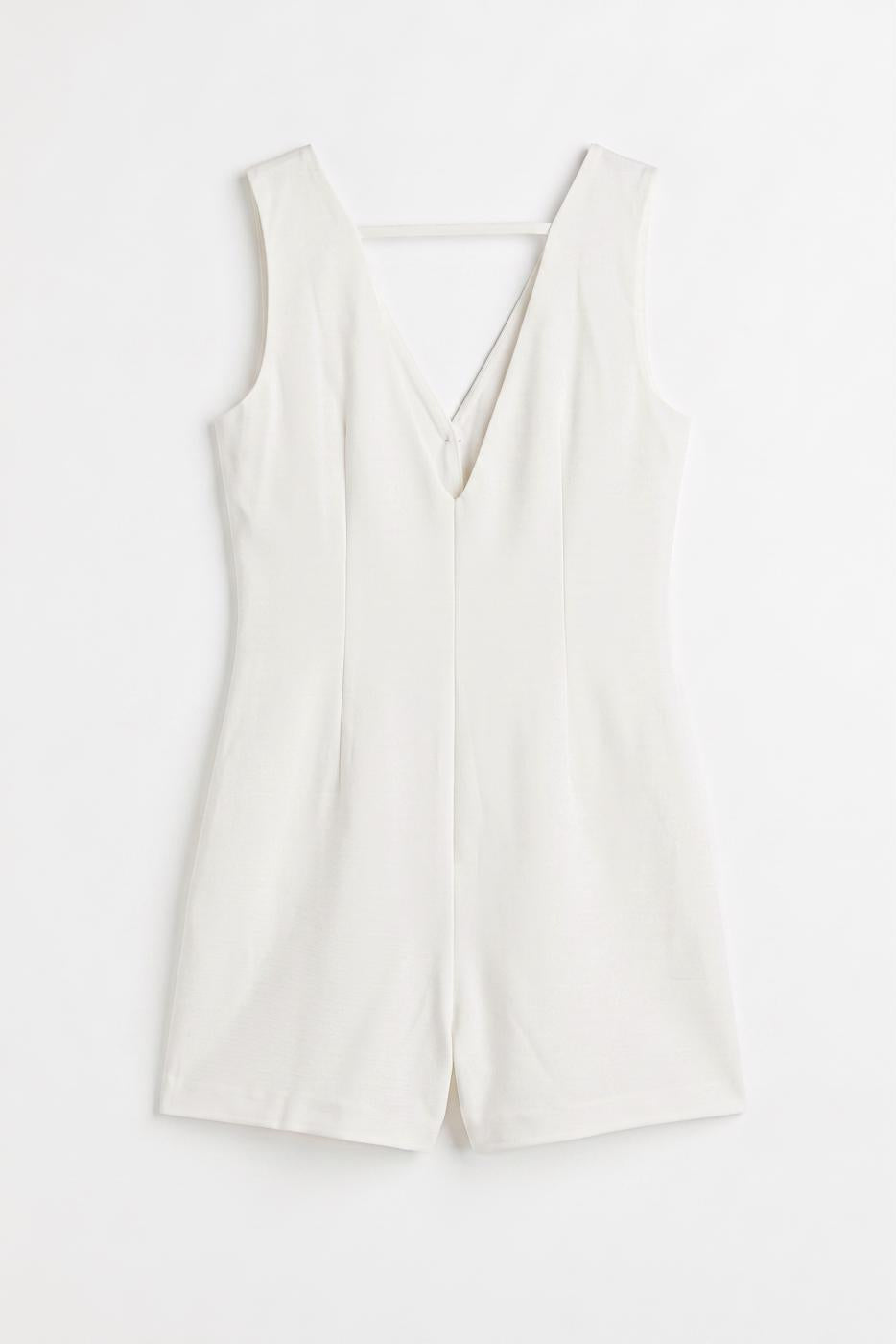 V-Neck Mini Jumpsuit