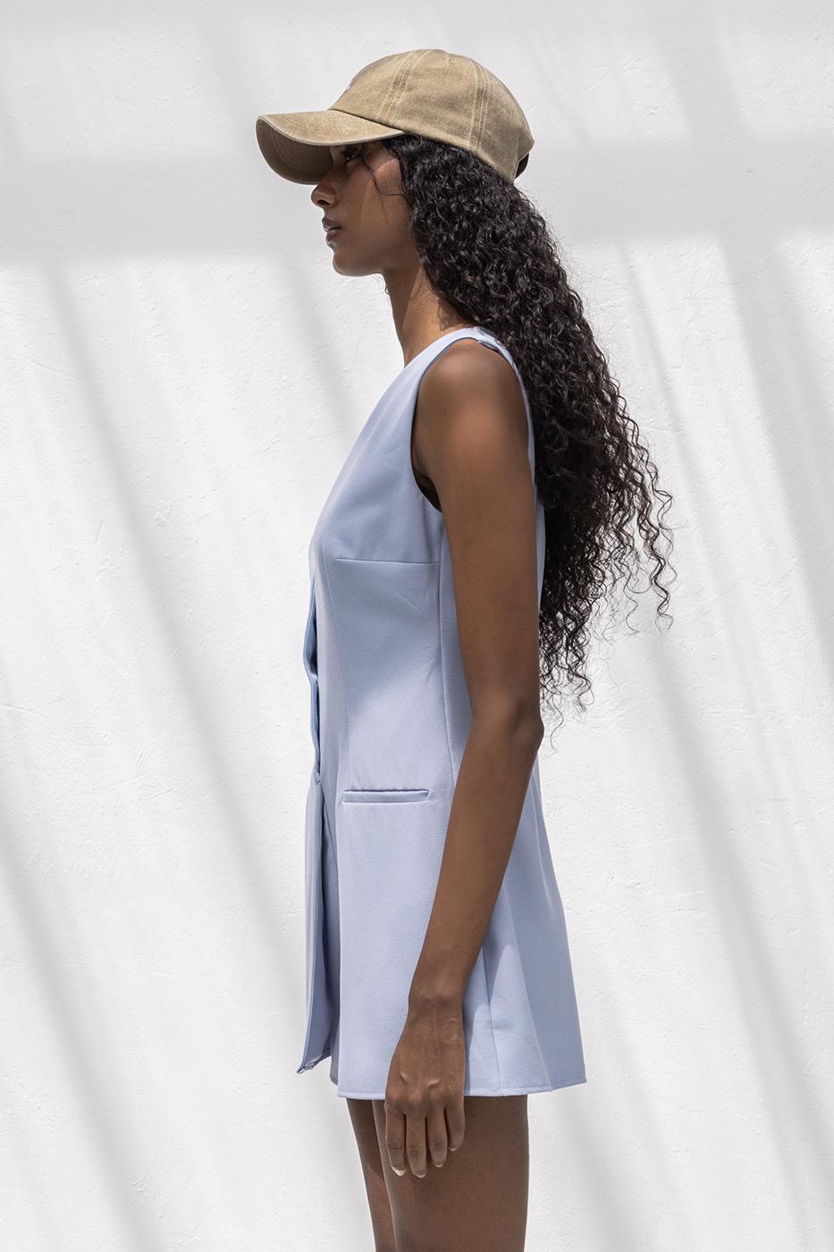 V-Neck Mini Jumpsuit