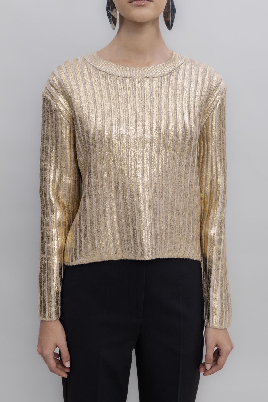 Gilded Print Pullover Beige