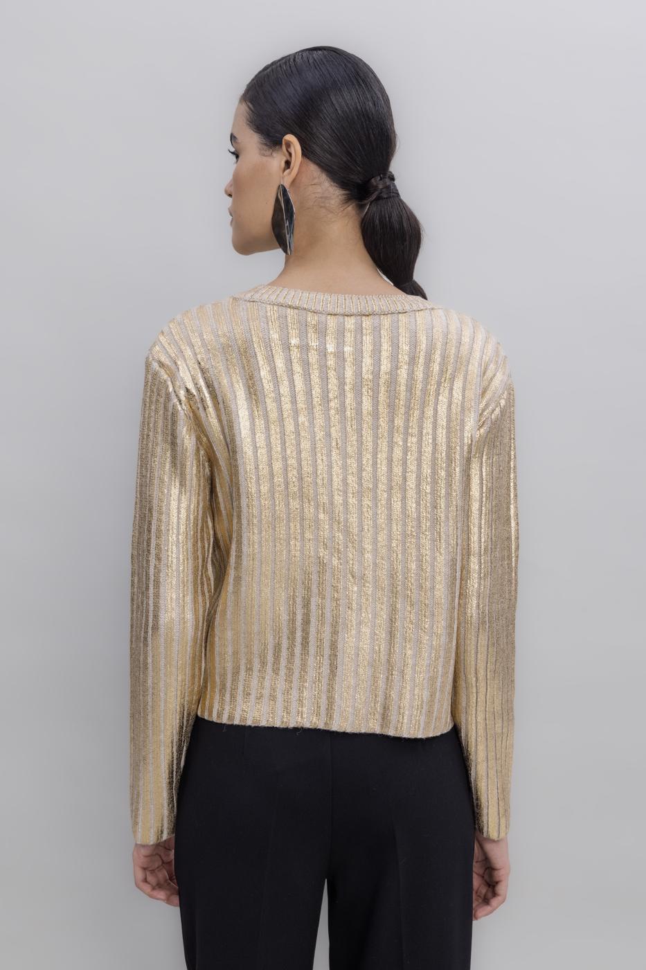 Gilded Print Pullover Beige