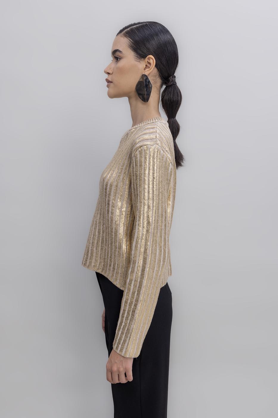 Gilded Print Pullover Beige