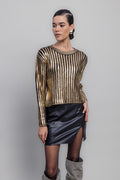 Gilded Print Pullover Black