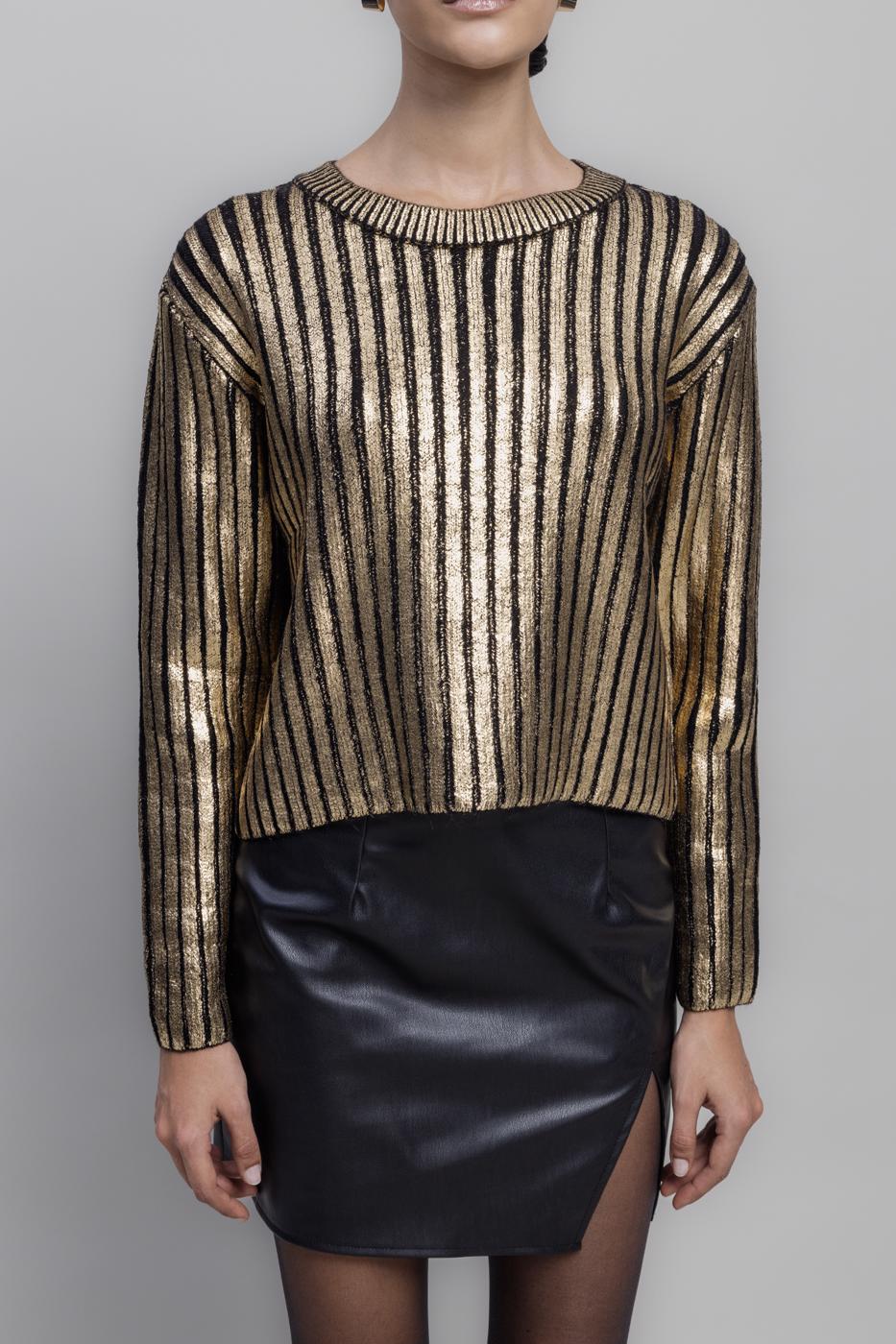 Gilded Print Pullover Black