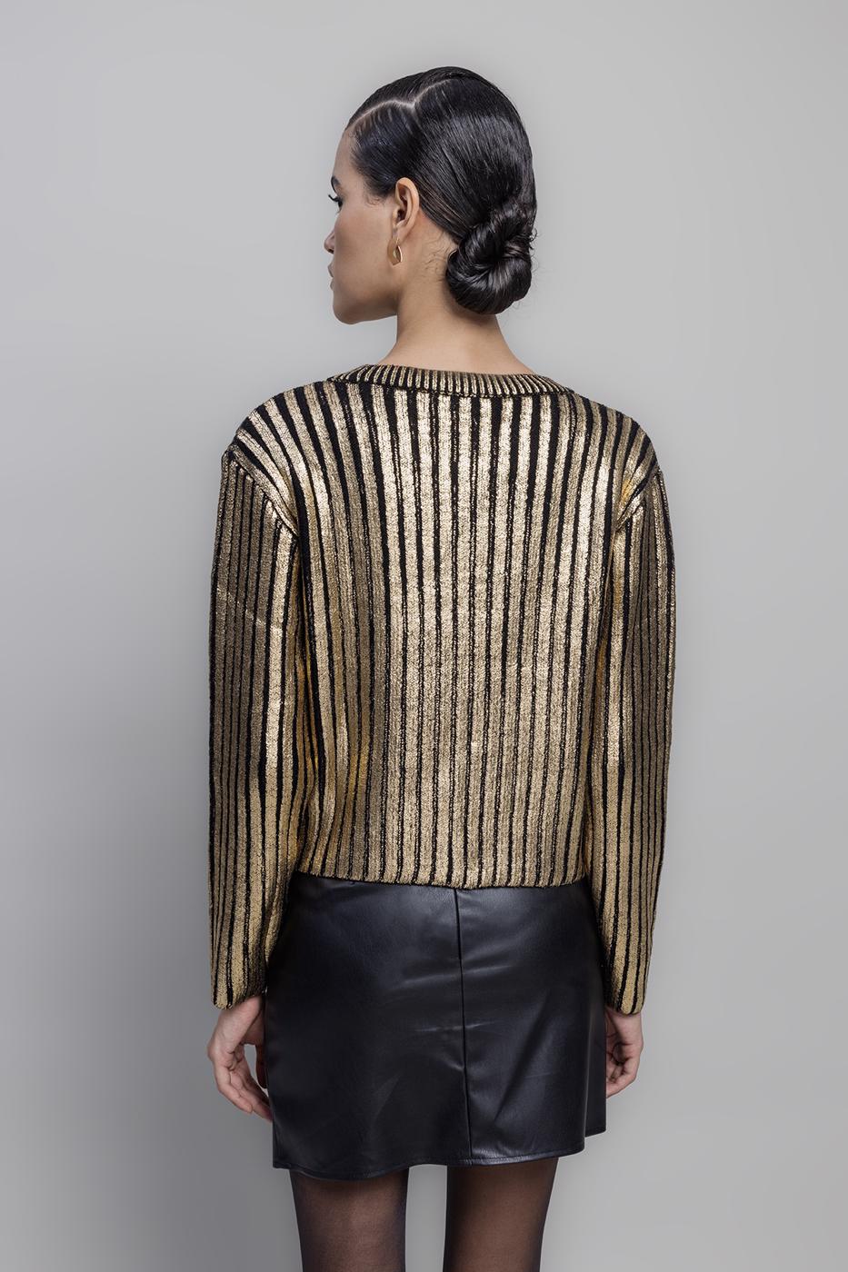 Gilded Print Pullover Black