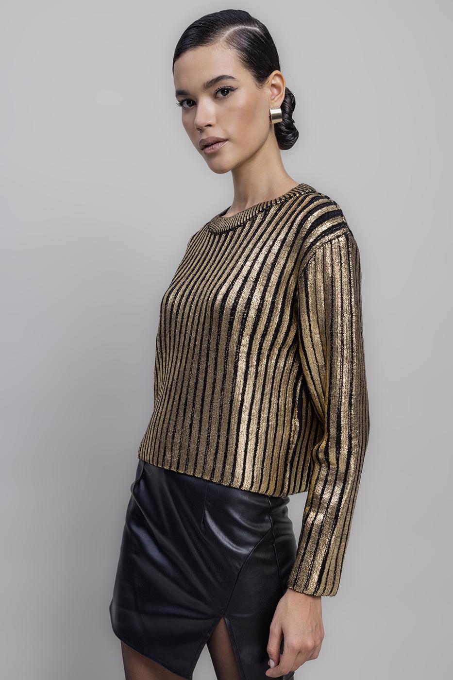 Gilded Print Pullover Black