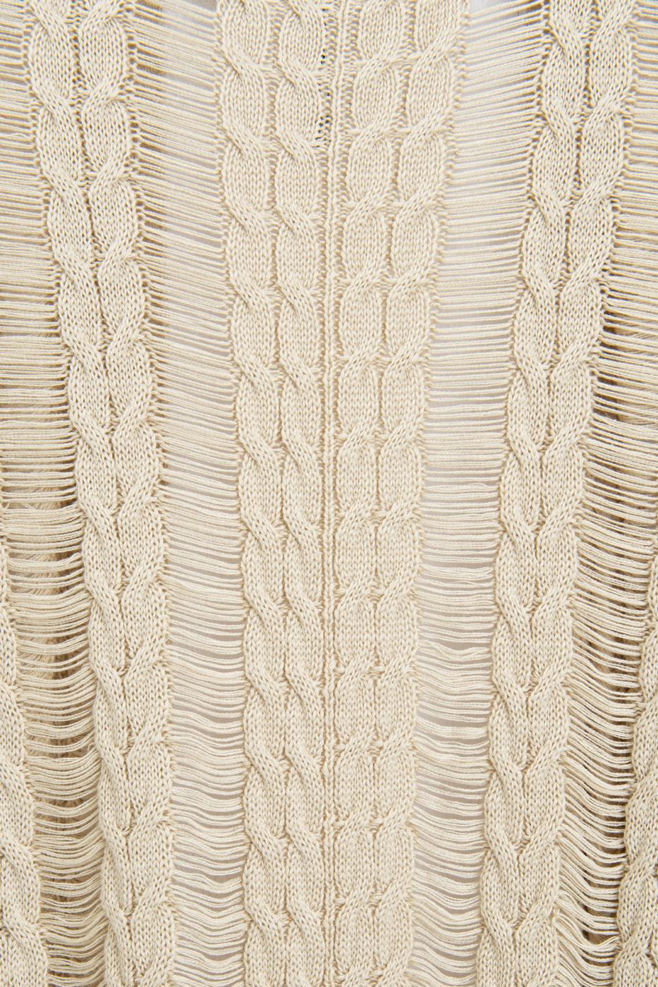 Gilded Openwork Oversize Cardigan Stone
