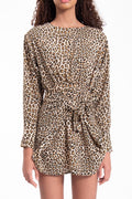 Front Tie Shoulder Padded Mini Dress