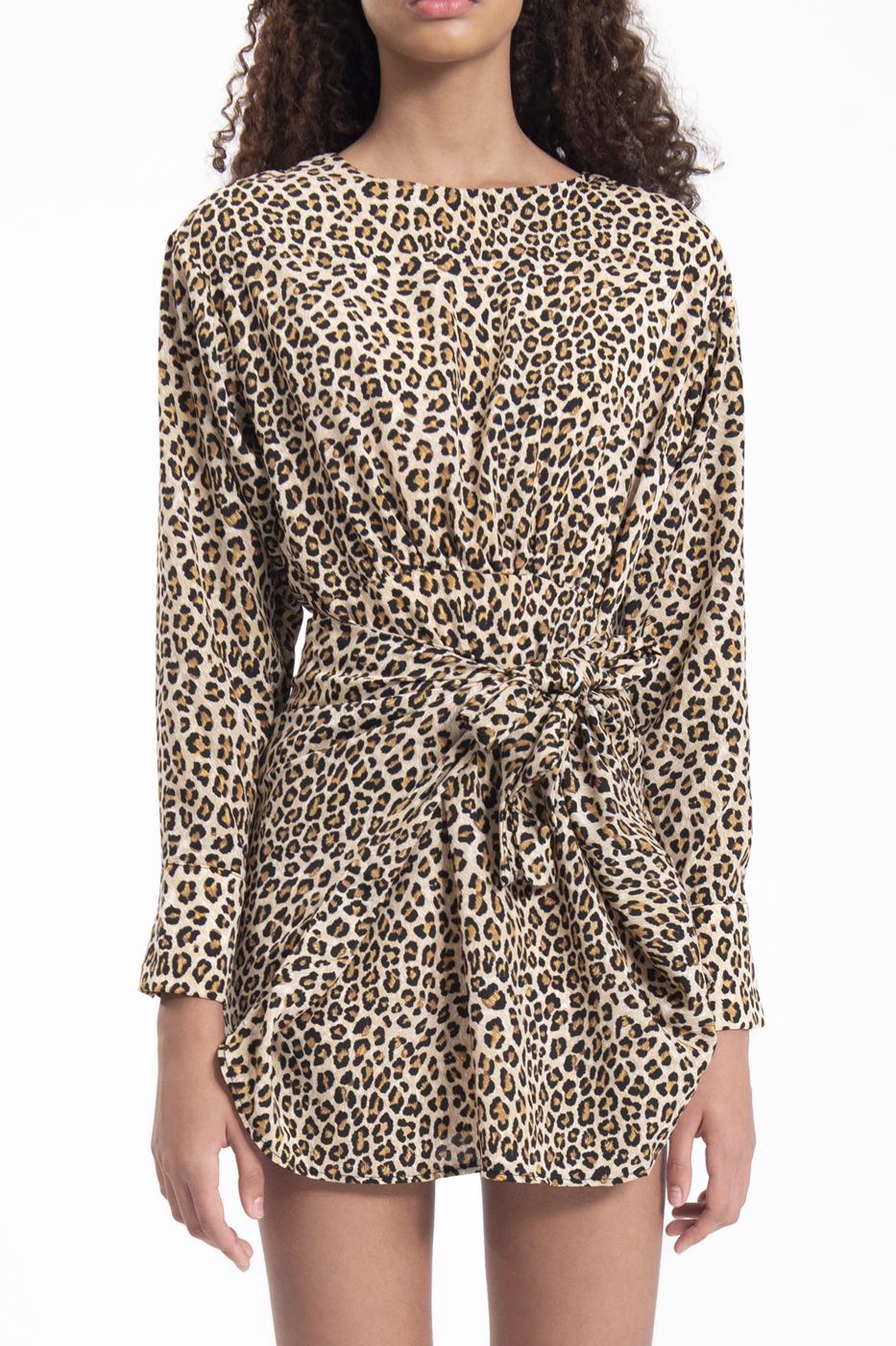 Front Tie Shoulder Padded Mini Dress