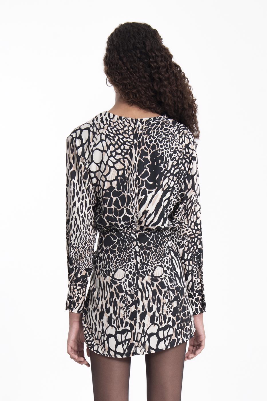 Front Tie Shoulder Padded Mini Dress