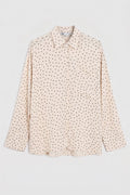 Viscose Polka Dot Oversize Shirt Ecru