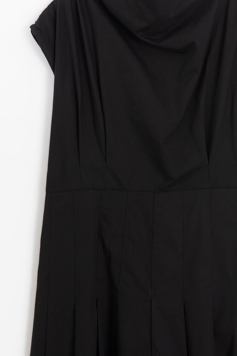 Ruffled Tie-Up Midi Dress Black