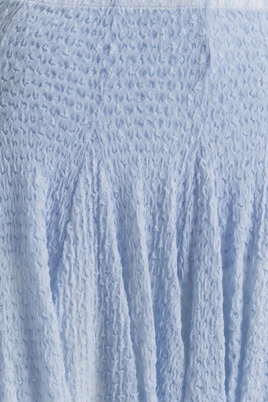 Flounced Lace Mini Short Skirt Blue
