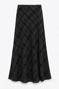 Ruffled Maxi Skirt Black