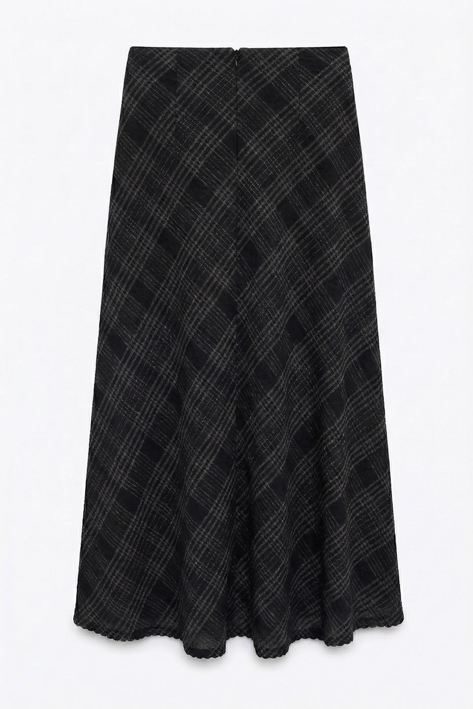 Ruffled Maxi Skirt Black