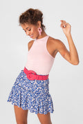Flounced mini skort