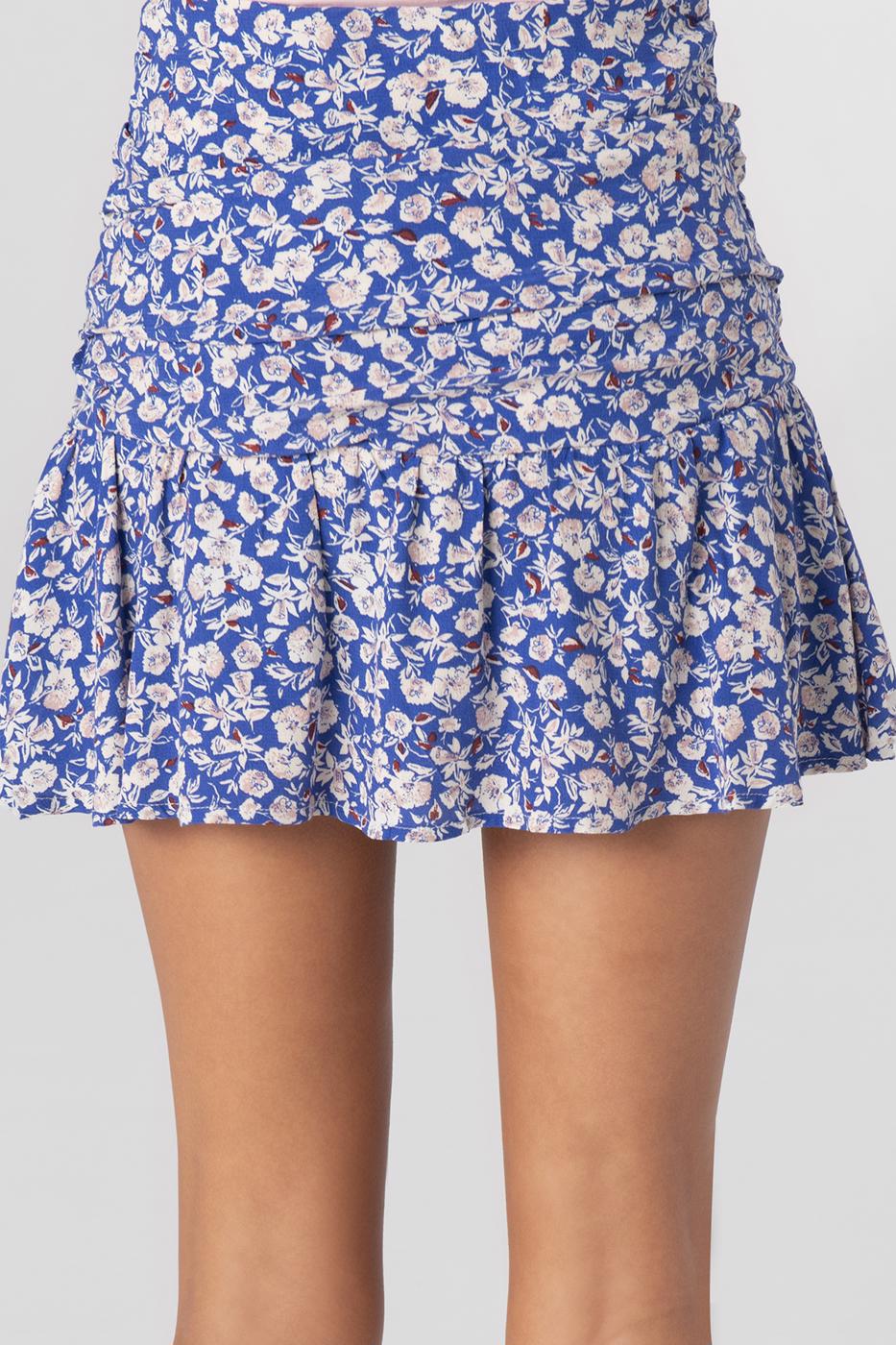 Flounced mini skort