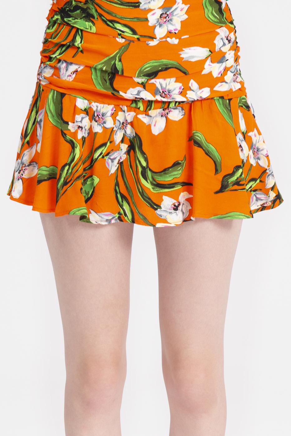 Flounced mini skort