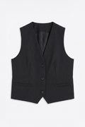 Body-hugging Fit Vest Anthracite