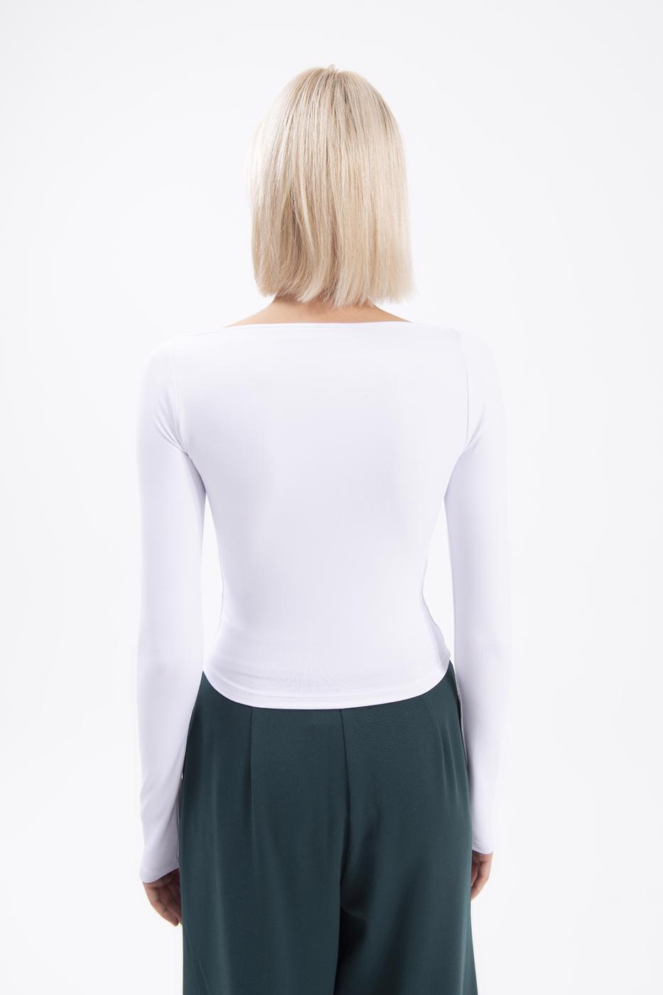 Twist neck top White