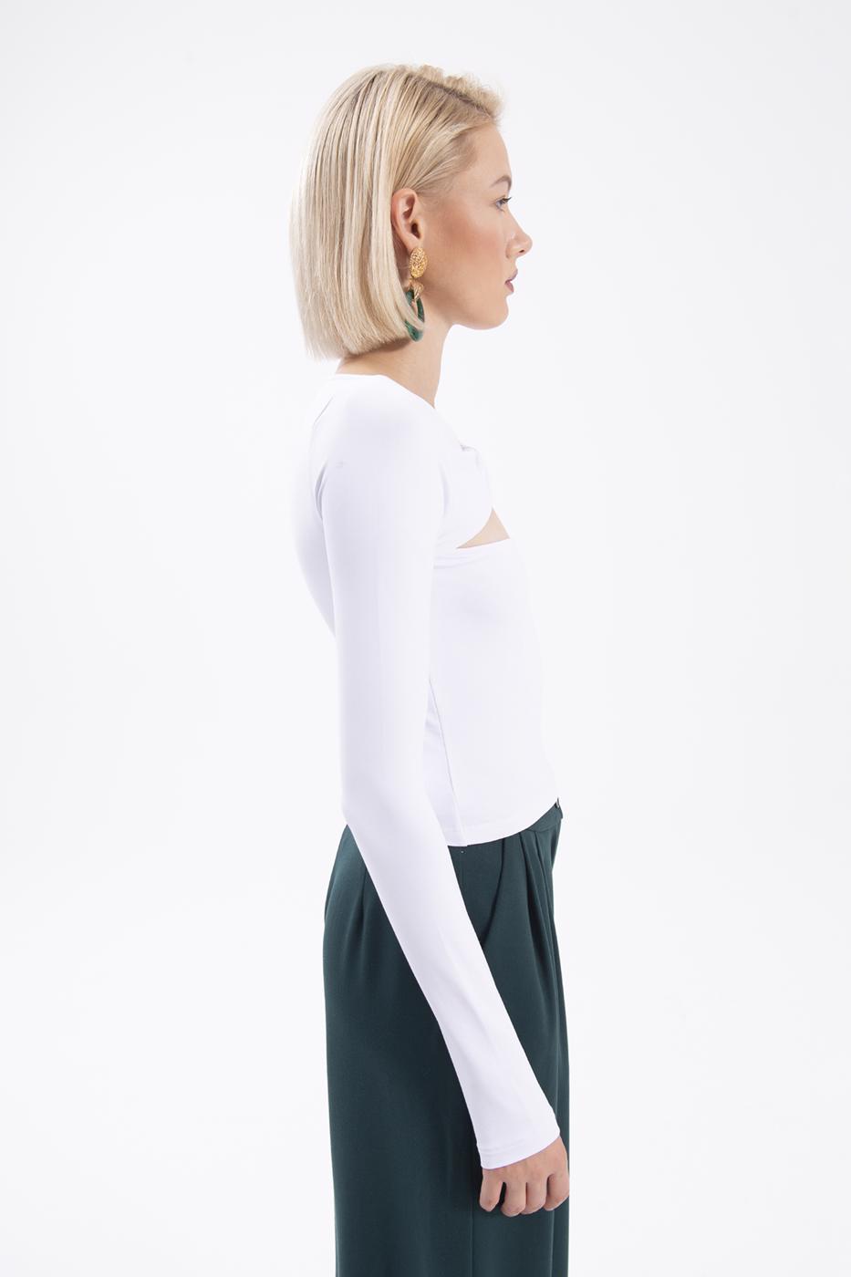 Twist neck top White