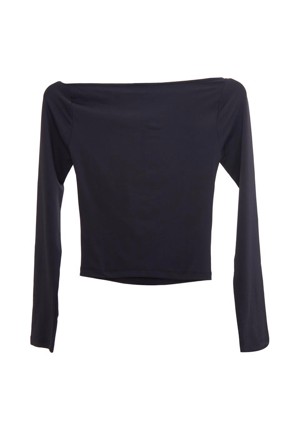 Twist neck top Black