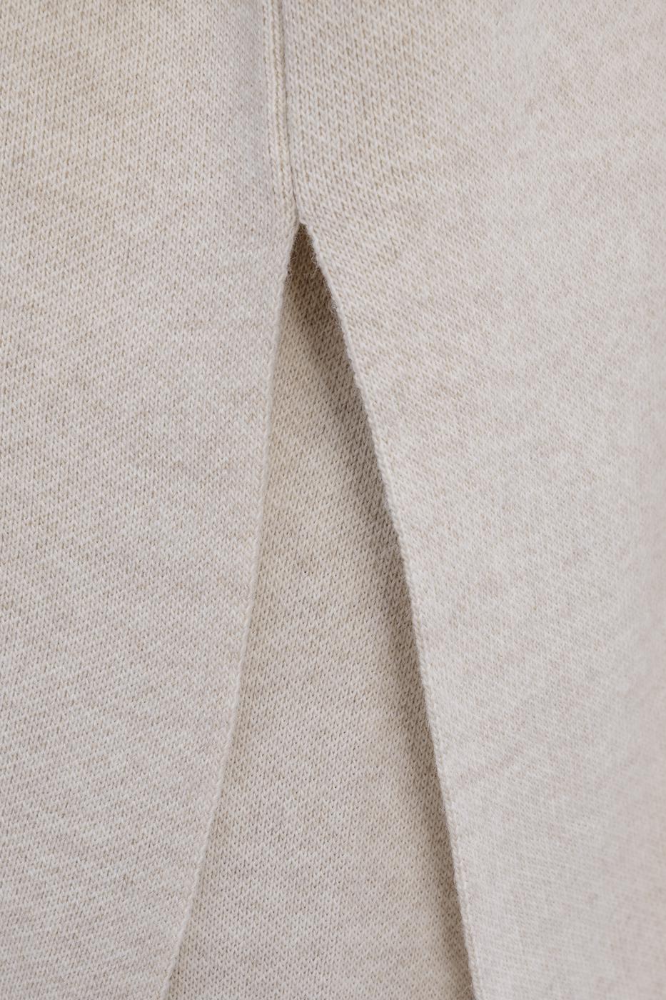 Shirt Collar Oversized Knit Pullover Ecru