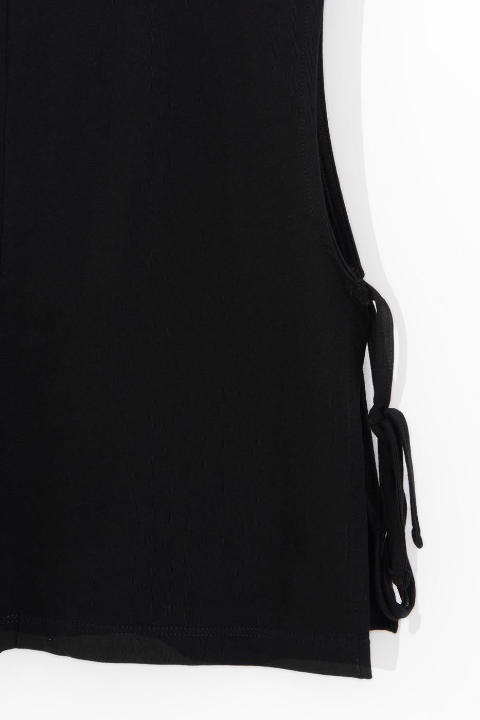 Side-lace T-shirt Black