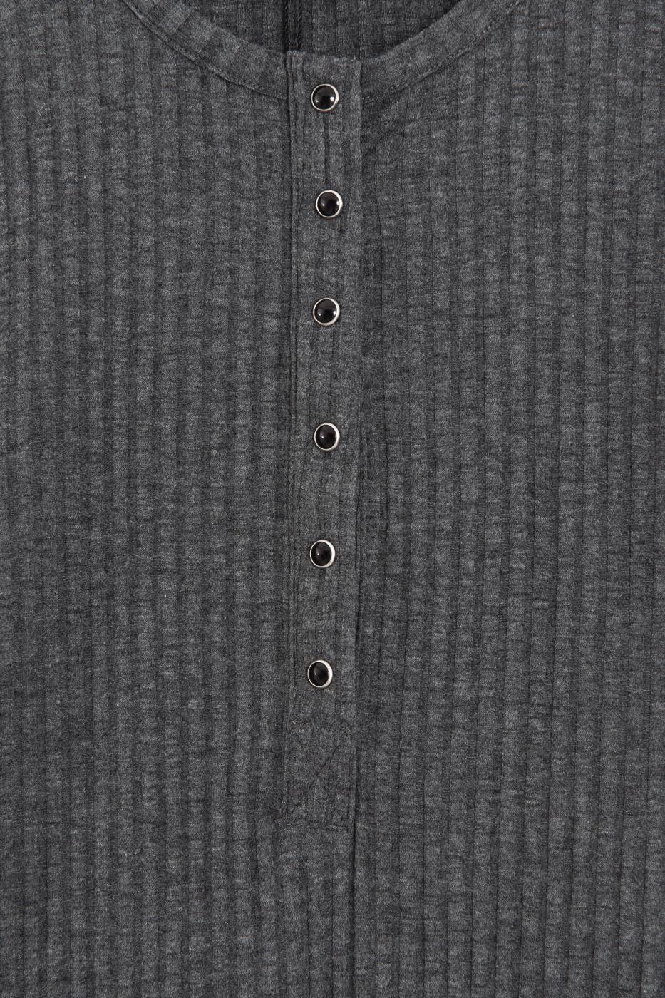 Half-Sleeve Long Sleeve Top Anthracite