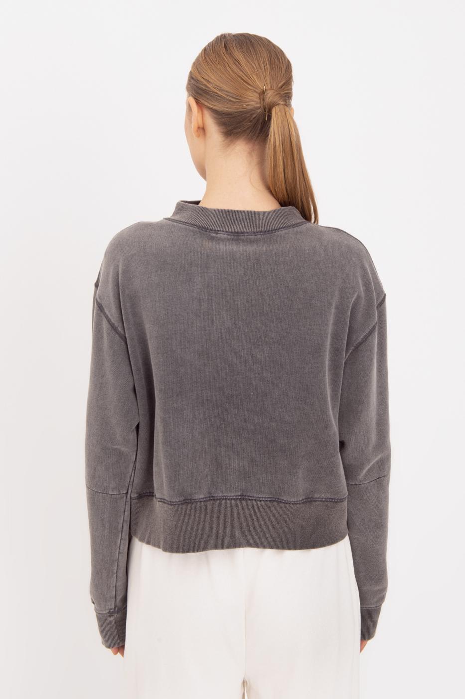 Washable Printed Sweatshirt Anthracite