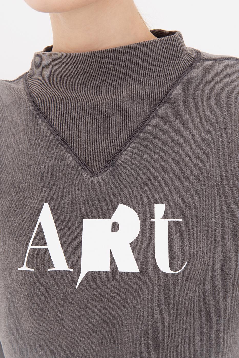 Washable Printed Sweatshirt Anthracite