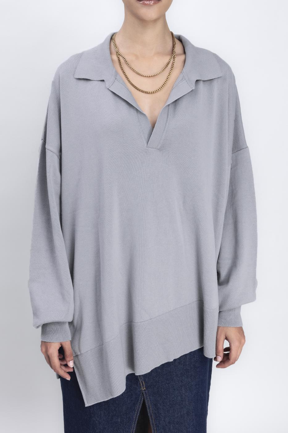 Slit Detailed Oversized Pullover