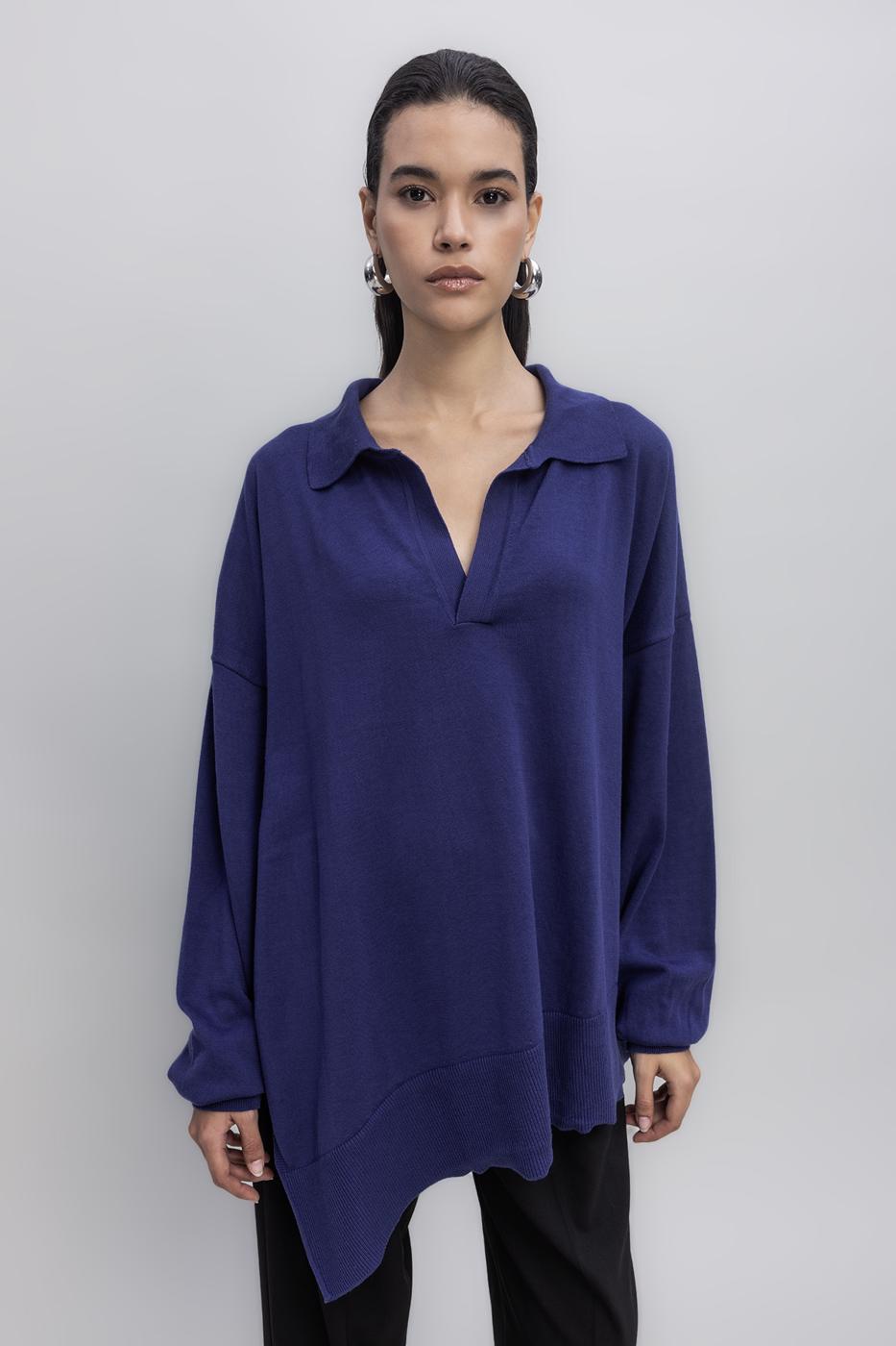 Slit Detailed Oversized Pullover