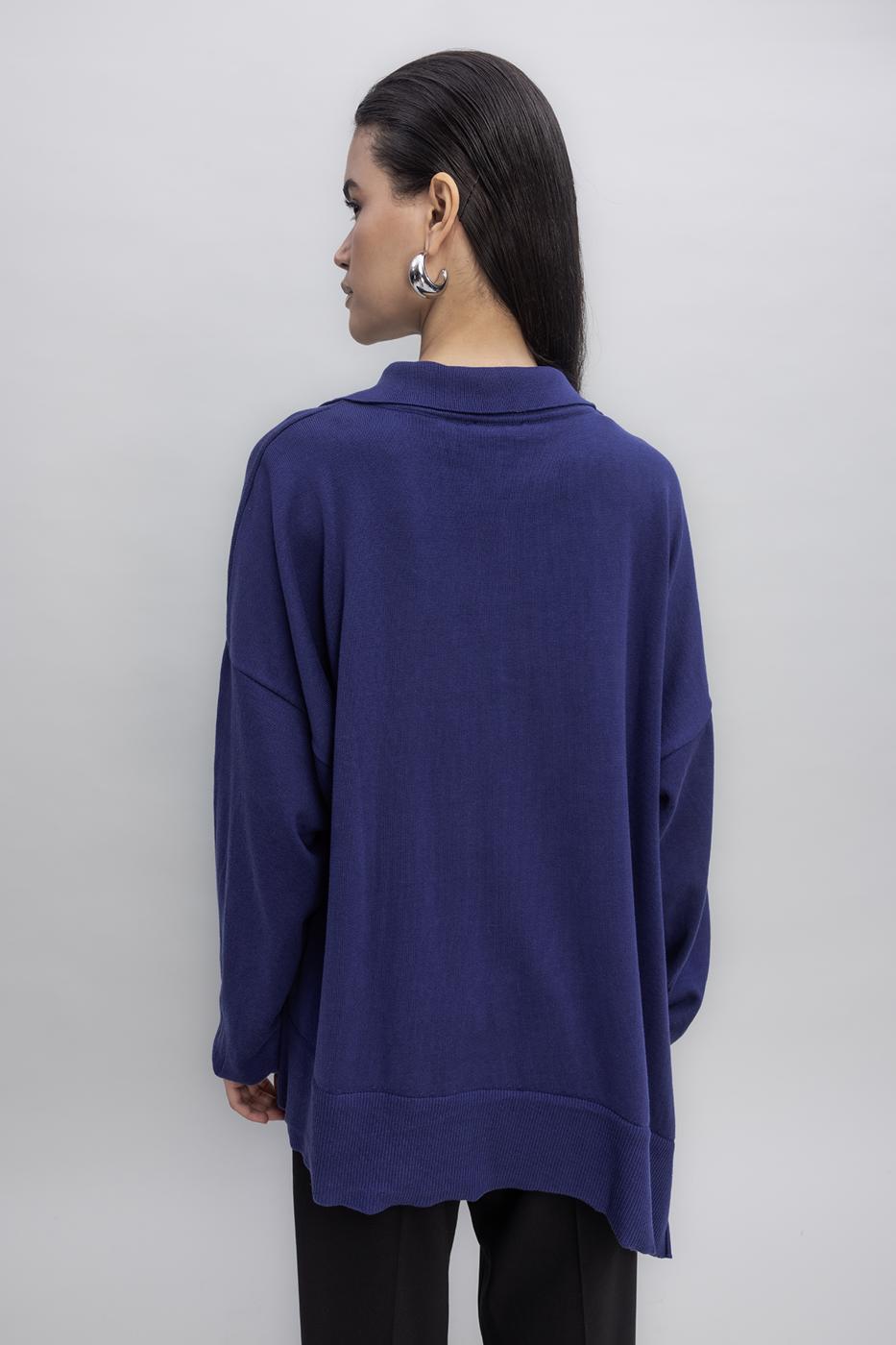 Slit Detailed Oversized Pullover