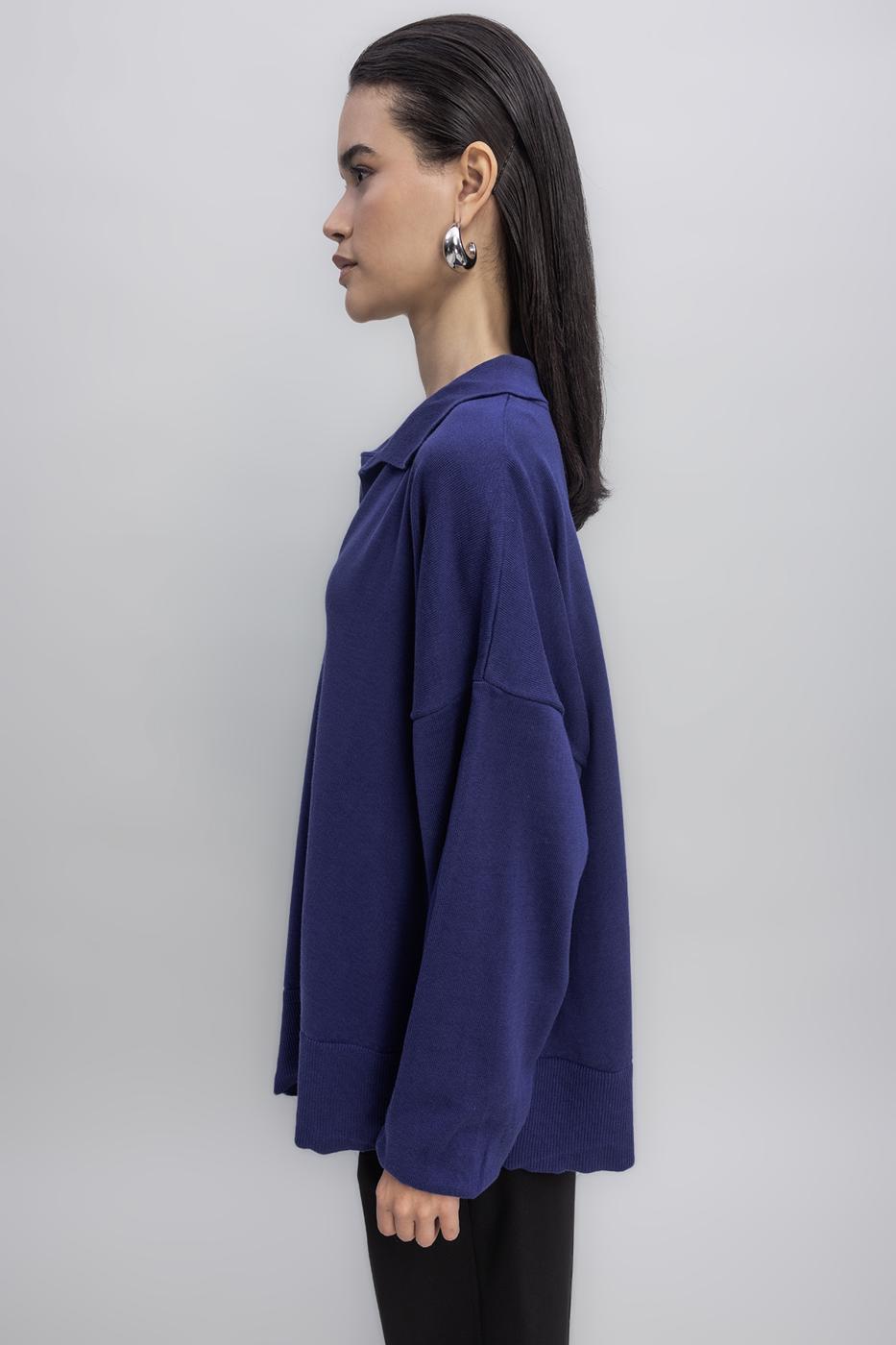 Slit Detailed Oversized Pullover