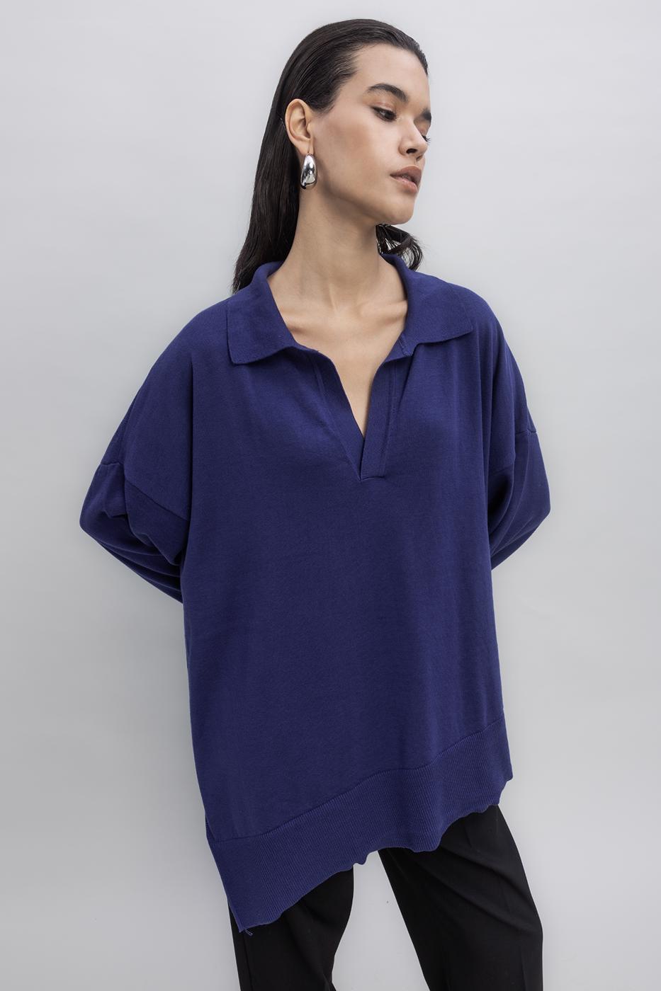 Slit Detailed Oversized Pullover