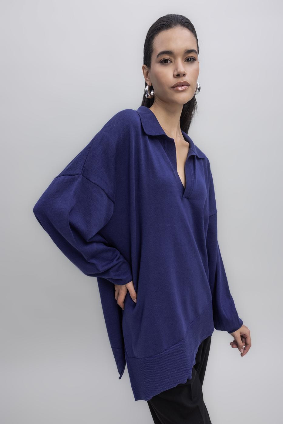 Slit Detailed Oversized Pullover