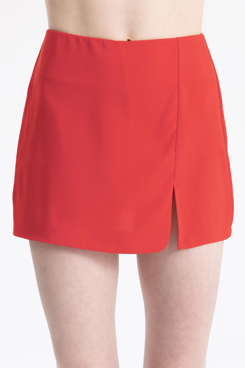 Slitted Mini Short Skirt