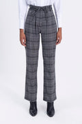 High rise plaid pants Grey