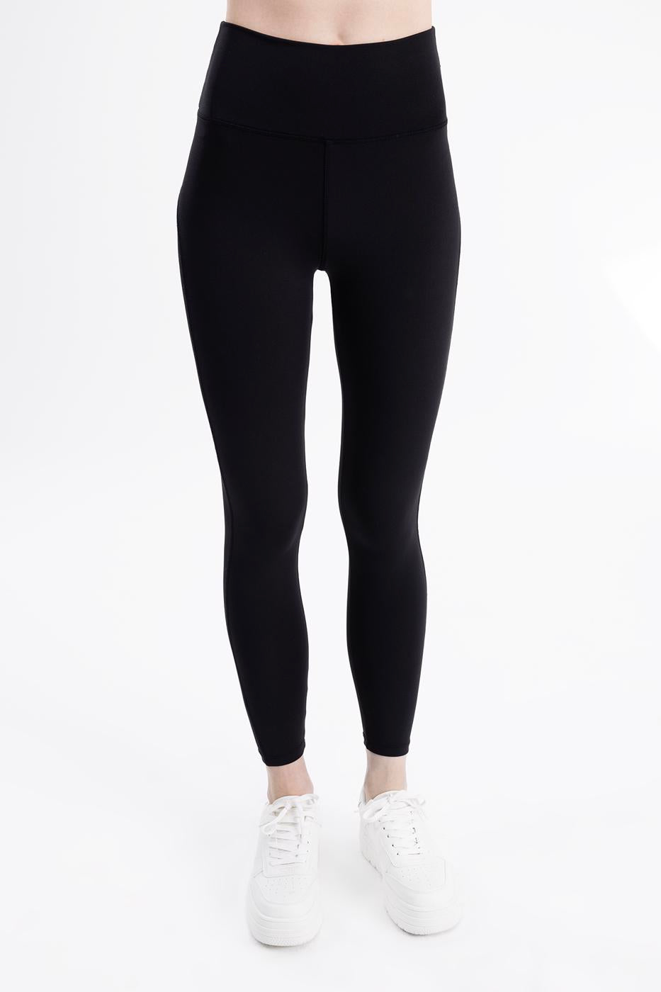 High Waisted Corsage Leggings Black